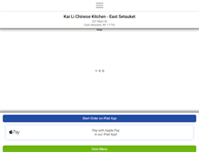 Tablet Screenshot of kailichinesekitchen.com